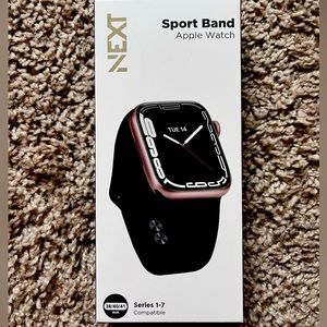 2 apple watch wrist band. Black. “Platinum” “Next”